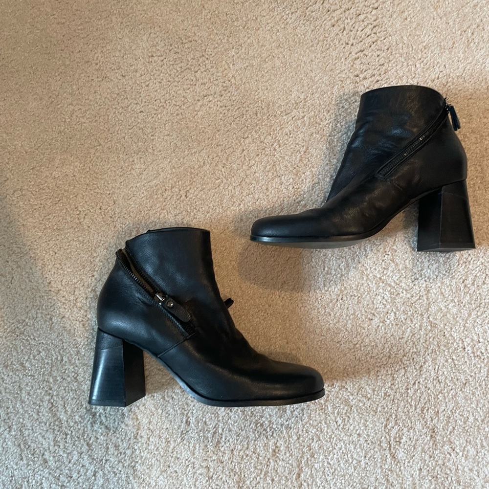 All Black Zipper Boots
